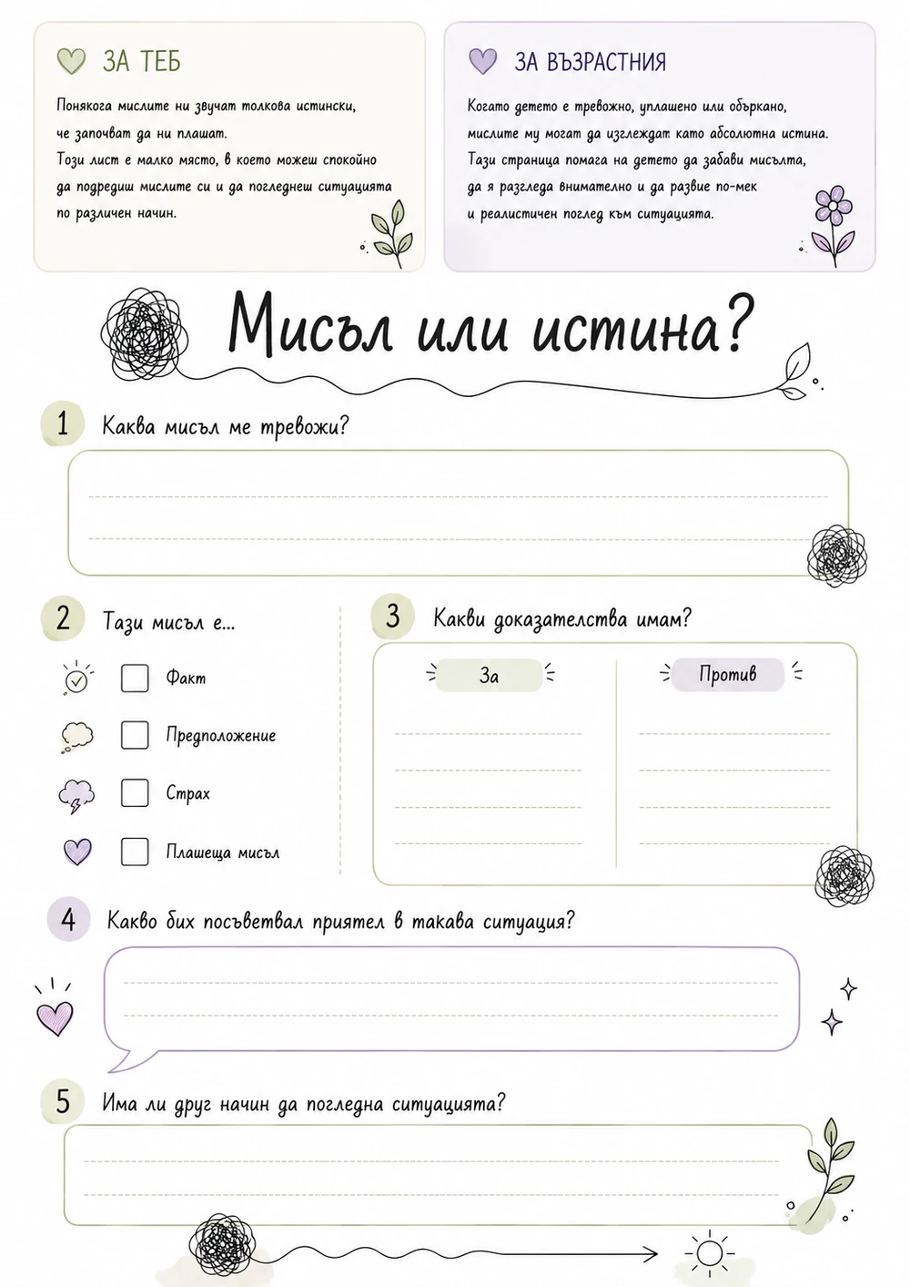Преглед на „Мисъл или истина?